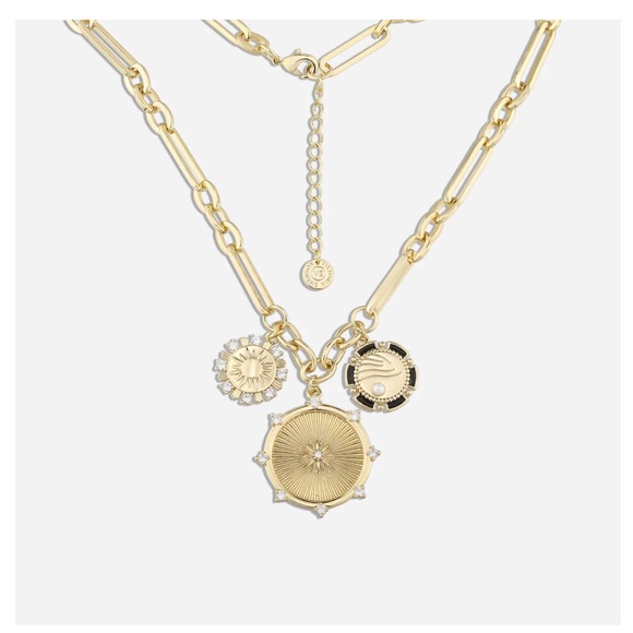 Victoria Emerson Jewelry - 💕 14kt gold plated, crystal, three charm necklace.